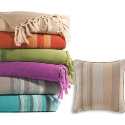 BecquetLot de 2 housses d'oreiller ou de coussin en coton beige - ORIONA