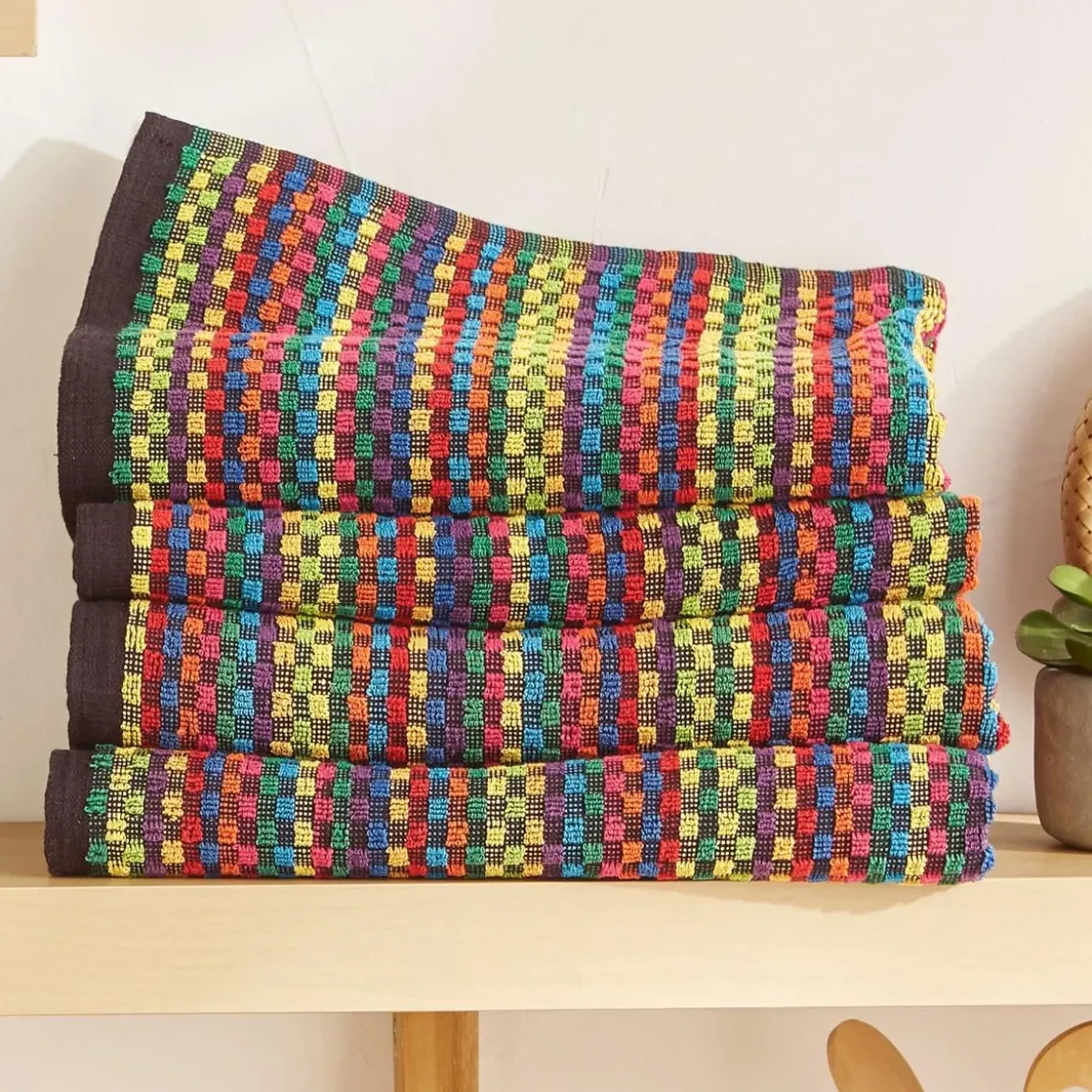 BecquetLot de 3 ou de 6 Essuie-mains 50x80 AIGNAN - multicolore