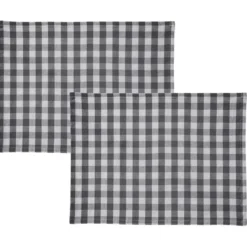 BecquetLot de 2 ou 4 Sets de table vichy en coton DOULIASET 35x48cm gris