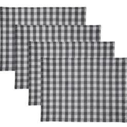 BecquetLot de 2 ou 4 Sets de table vichy en coton DOULIASET 35x48cm gris
