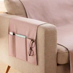 BecquetLot de 2 protèges accoudoir 38x55 vieux rose