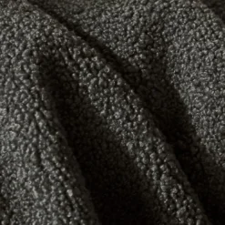 BecquetLot de 2 protèges accoudoir tissu bouclette SHERPA - gris foncé