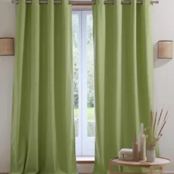BecquetLot de 2 rideaux ROSEW L135xH180 vert amande