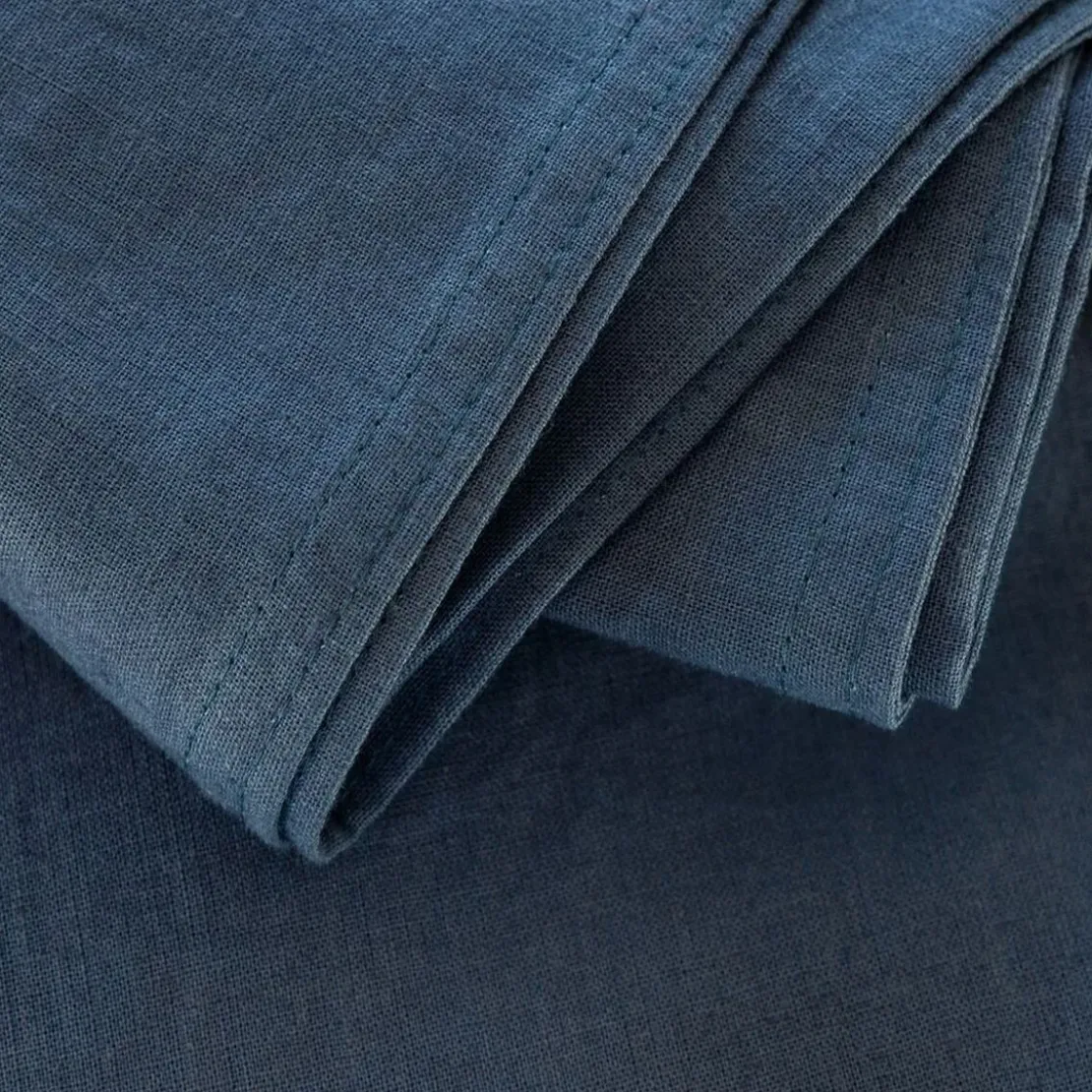 BecquetLot de 4 Serviette de table 45 x 45 cm NAP.COTOLINEN - bleu orage