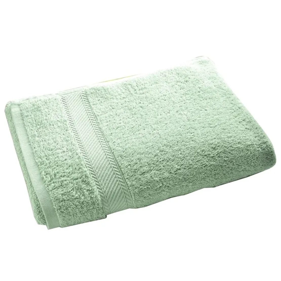 BecquetLot de 2 serviettes de toilette en coton prélavé 420 g/m² CLAIRE - vert jade