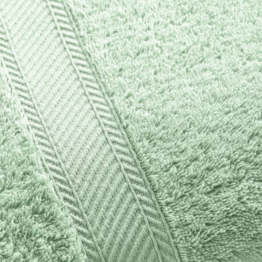 BecquetLot de 2 serviettes de toilette en coton prélavé 420 g/m² CLAIRE - vert jade