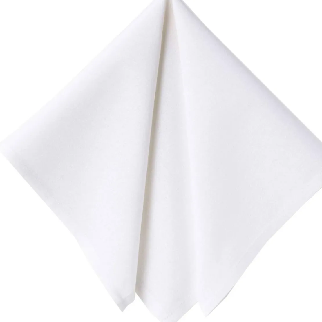 BecquetLot de 6 serviettes de table en coton blanc uni - LONA