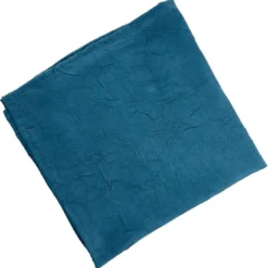 BecquetLot de 3 serviettes de table en polyester bleu orage effet froissé - FONTANA