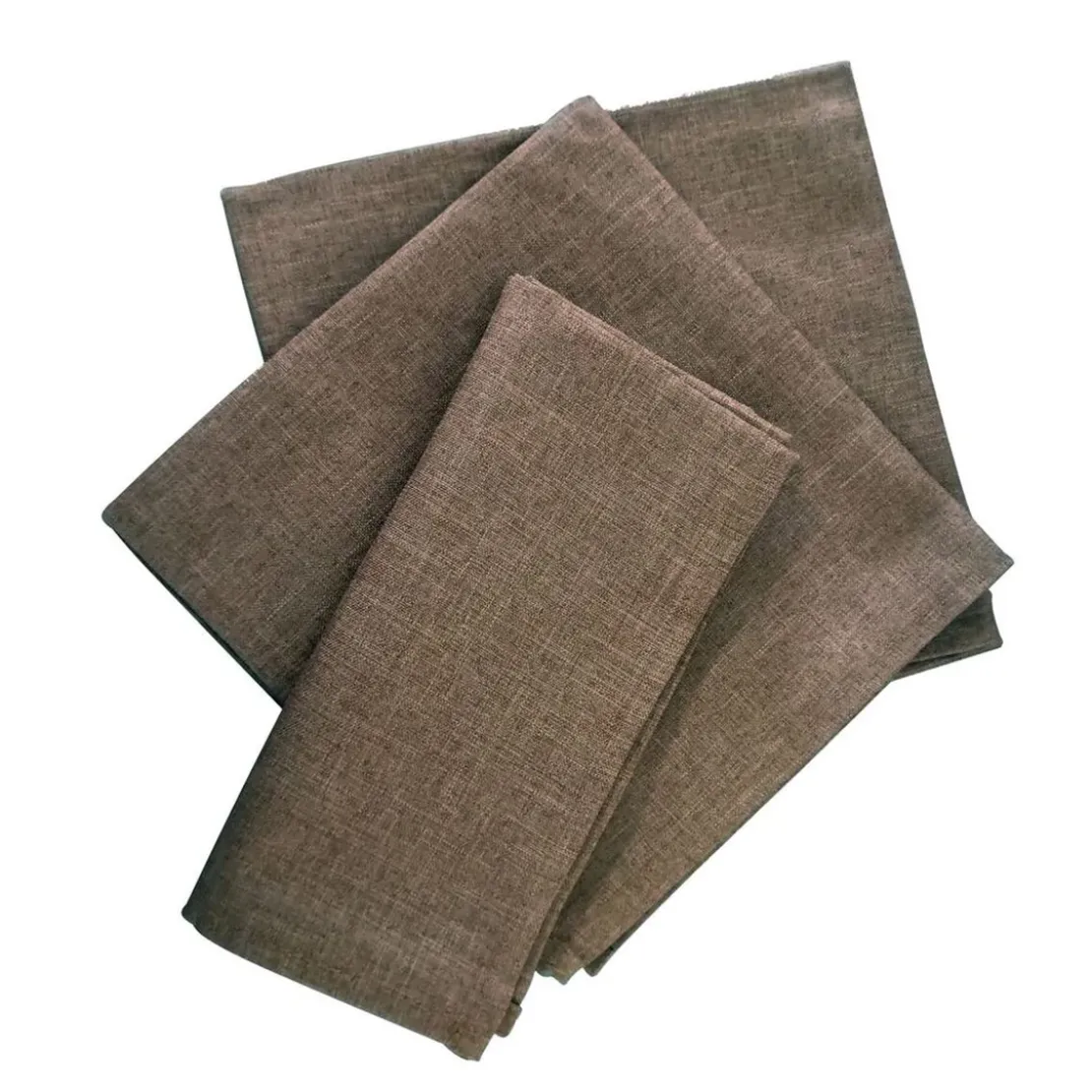 BecquetLot de 3 serviettes de table BROMENAP - marron taupe