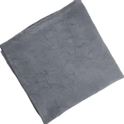 BecquetLot de 3 serviettes de table en polyester gris plomb effet froissé - FONTANA