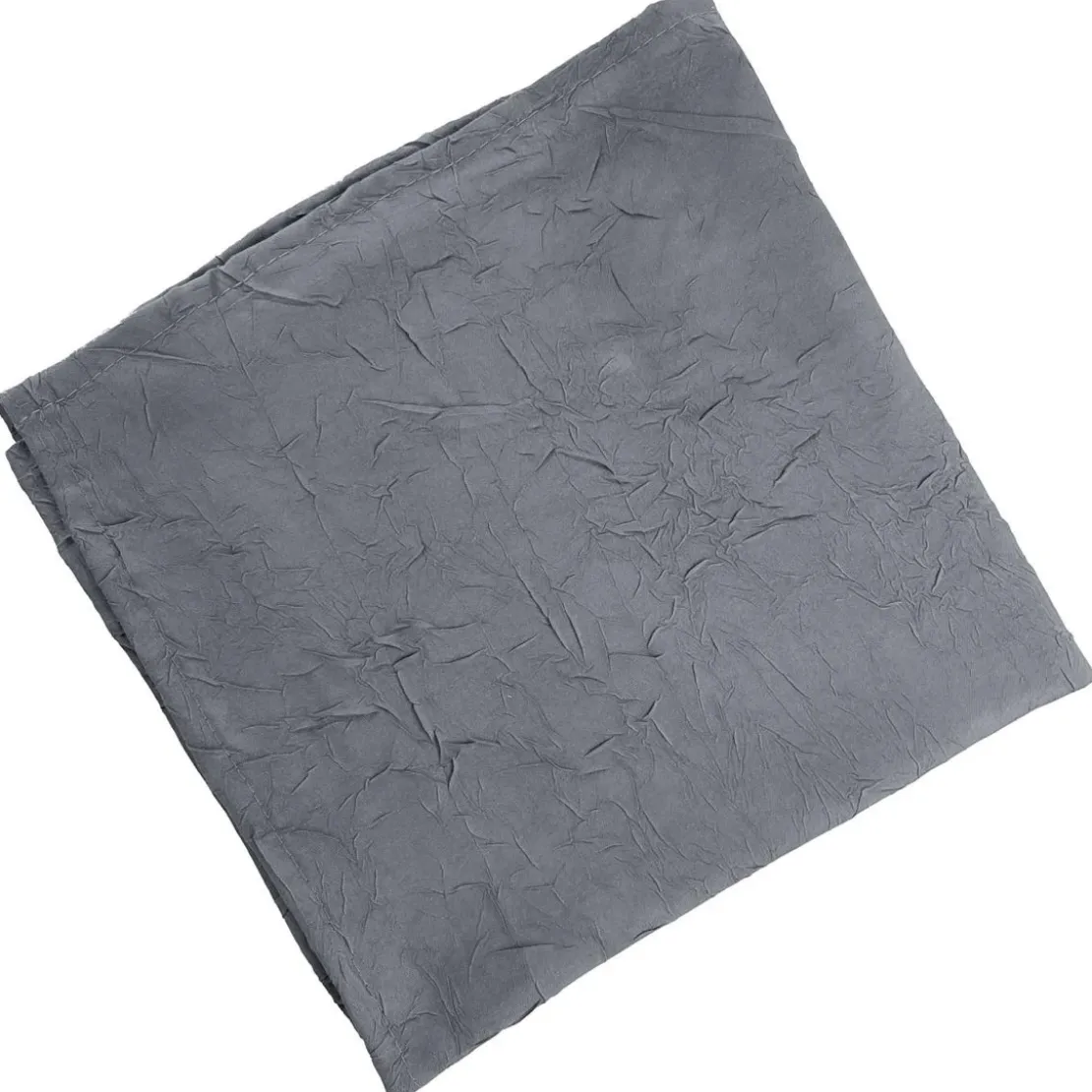 BecquetLot de 3 serviettes de table en polyester gris plomb effet froissé - FONTANA