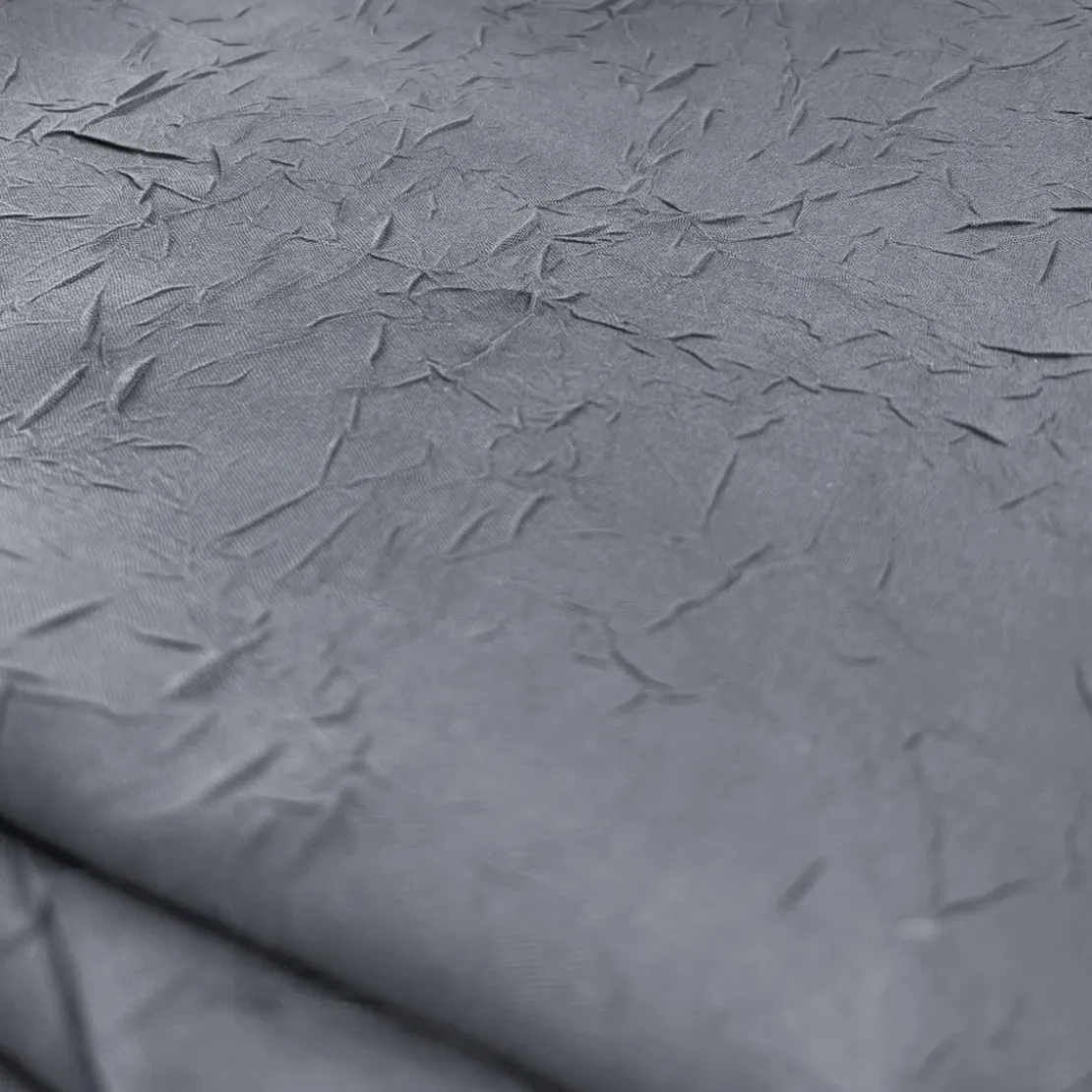 BecquetLot de 3 serviettes de table en polyester gris plomb effet froissé - FONTANA
