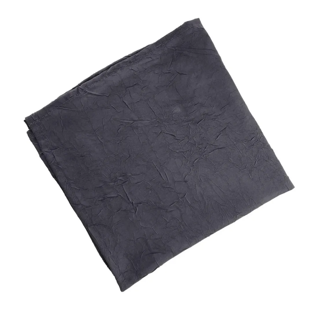 BecquetLot de 3 serviettes de table en polyester gris anthracite effet froissé - FONTANA