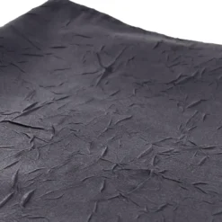 BecquetLot de 3 serviettes de table en polyester gris anthracite effet froissé - FONTANA