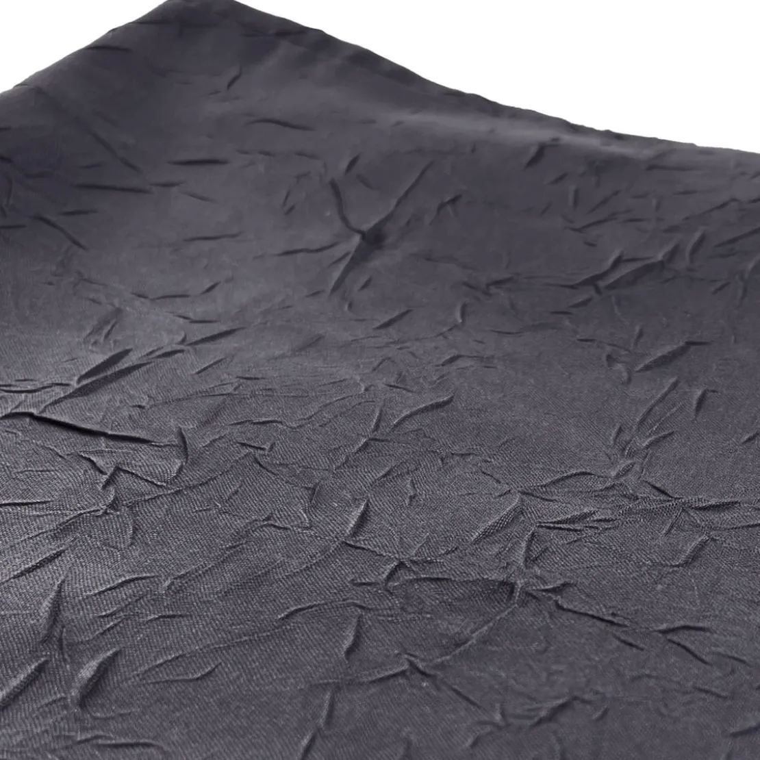 BecquetLot de 3 serviettes de table en polyester gris anthracite effet froissé - FONTANA