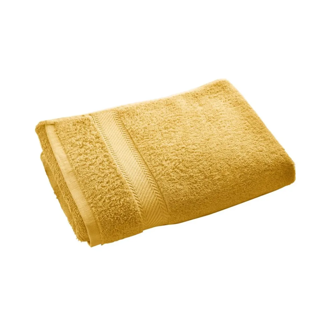 BecquetLot de 2 serviettes de toilette coton prélavé 420 g/m² CLAIRE - jaune miel