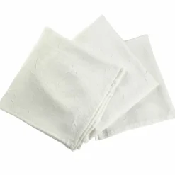 BecquetLot de 3 serviettes de table en polyester naturel effet froissé - FONTANA