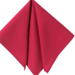 BecquetLot de 6 serviettes de table en coton rose framboise uni - LONA