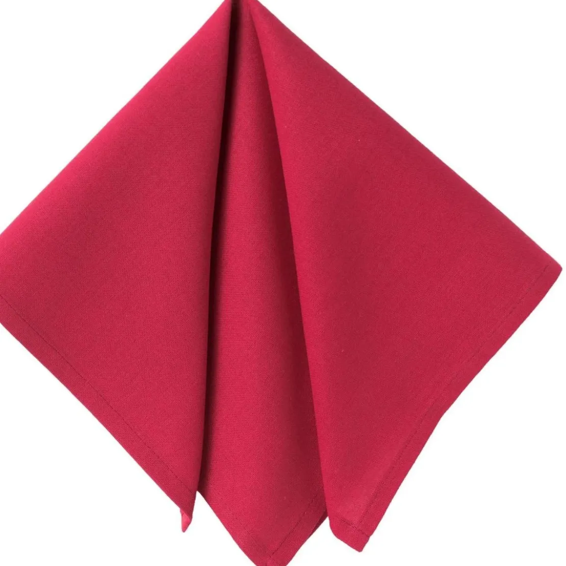 BecquetLot de 6 serviettes de table en coton rose framboise uni - LONA
