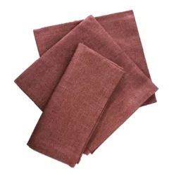 BecquetLot de 3 serviettes de table BROMENAP - rouge bordeaux