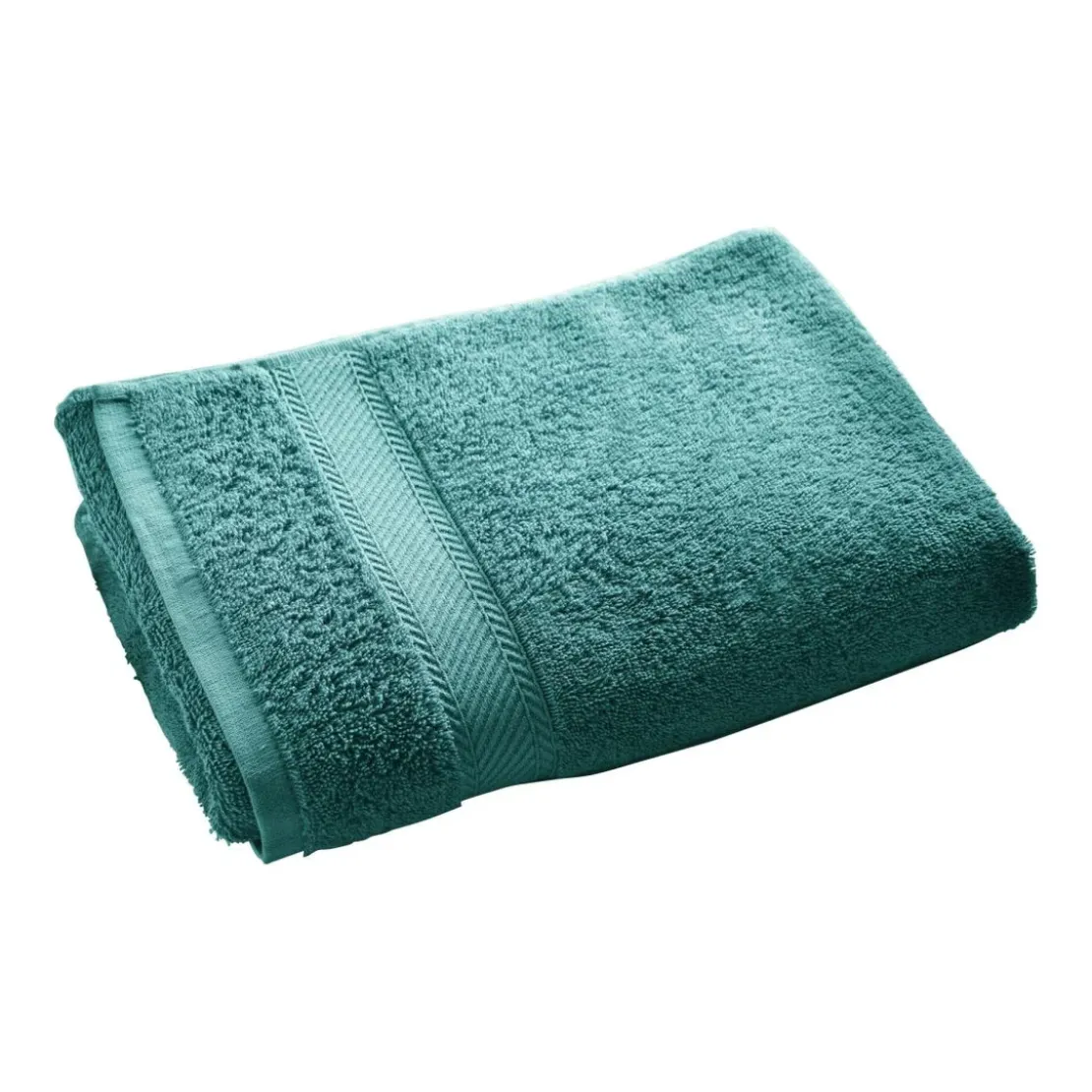 BecquetLot de 2 serviettes de toilette coton prélavé 420 g/m² CLAIRE - bleu paon
