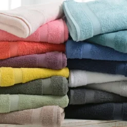 BecquetLot de 2 serviettes de toilette coton prélavé 420 g/m² CLAIRE - gris galet