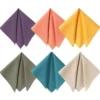 BecquetLot de 6 serviettes de table en coton multicolore uni - LONA