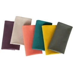 BecquetLot de 6 serviettes de table en coton multicolore uni - LONA