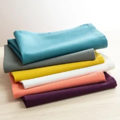 BecquetLot de 6 serviettes de table en coton multicolore uni - LONA
