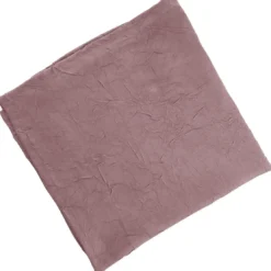 BecquetLot de 3 serviettes de table en polyester vieux rose effet froissé - FONTANA