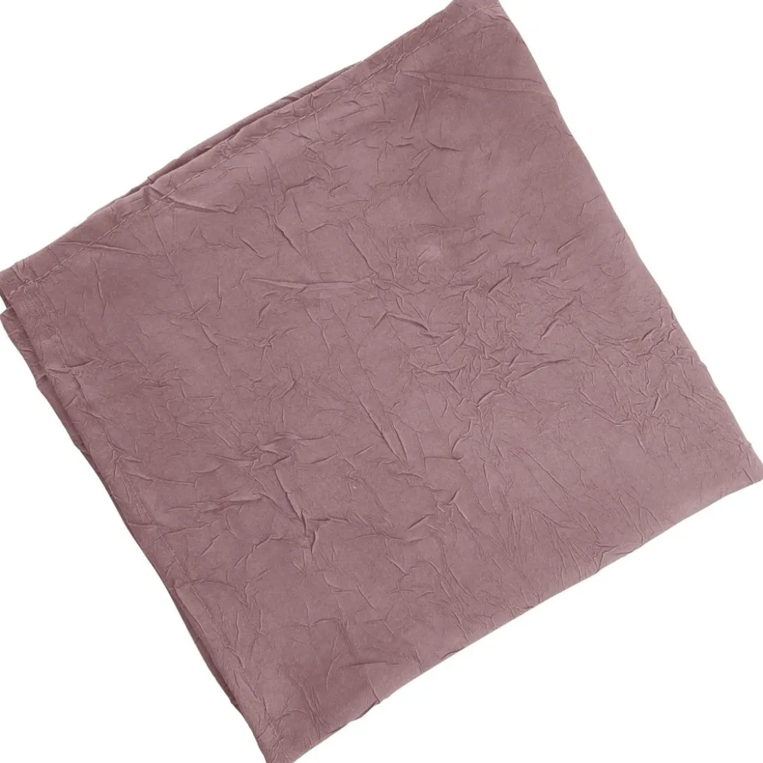 BecquetLot de 3 serviettes de table en polyester vieux rose effet froissé - FONTANA
