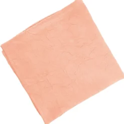 BecquetLot de 3 serviettes de table en polyester rose nude effet froissé - FONTANA