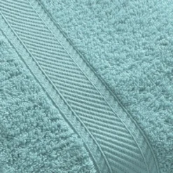 BecquetLot de 2 serviettes de toilette coton prélavé 420 g/m² CLAIRE - bleu aqua