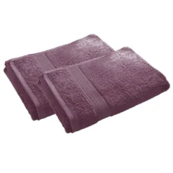 BecquetLot de 2 serviettes unies lauréat 420g/m2 - Violet