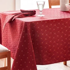 BecquetLot de 3 servietttes de table jacquard MANDARA - bordeaux