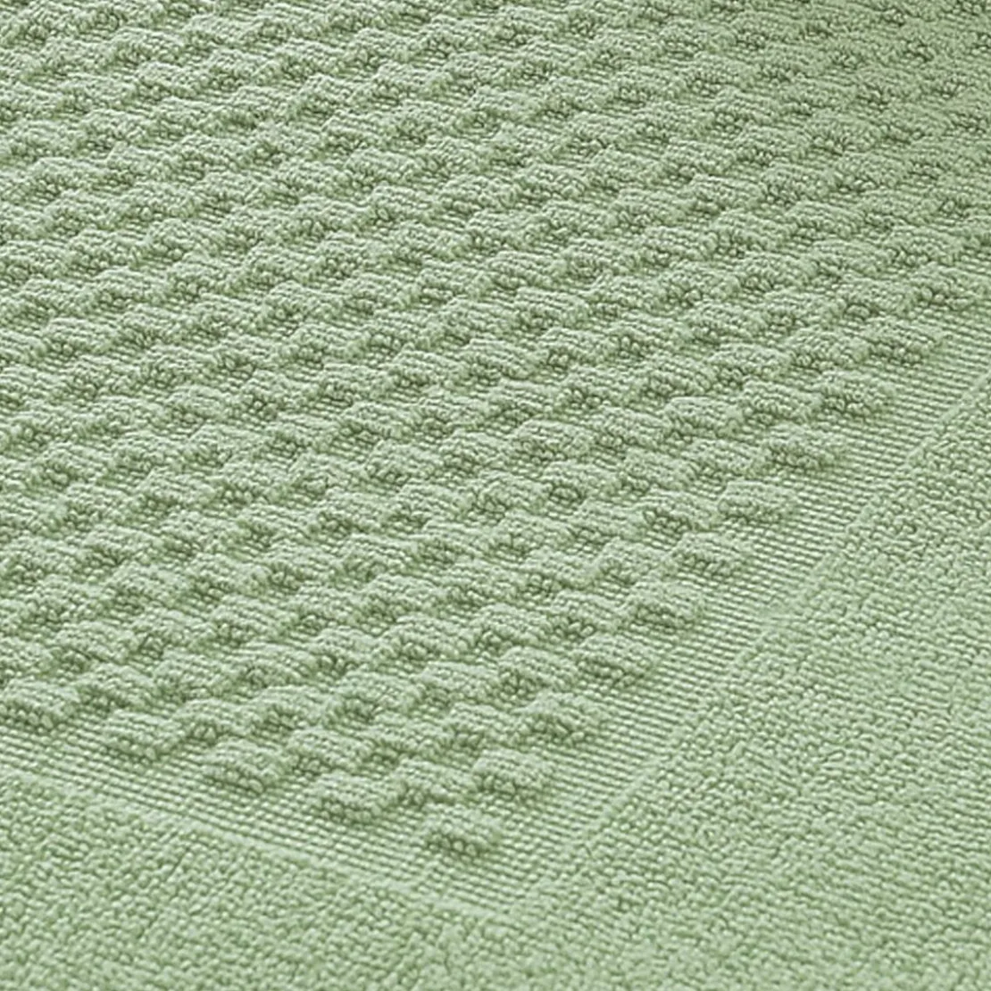 BecquetLot de 2 tapis de bain coton 800 g/m² GALAXI - vert jade