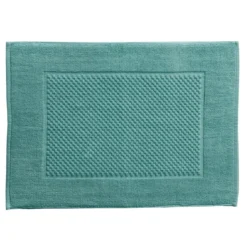 BecquetLot de 2 tapis de bain coton 800 g/m² GALAXI - bleu paon