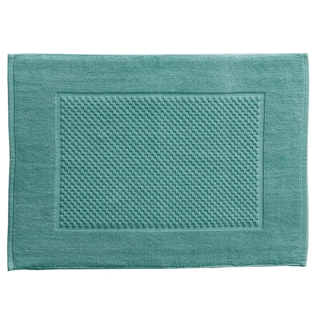 BecquetLot de 2 tapis de bain coton 800 g/m² GALAXI - bleu paon