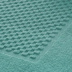 BecquetLot de 2 tapis de bain coton 800 g/m² GALAXI - bleu paon