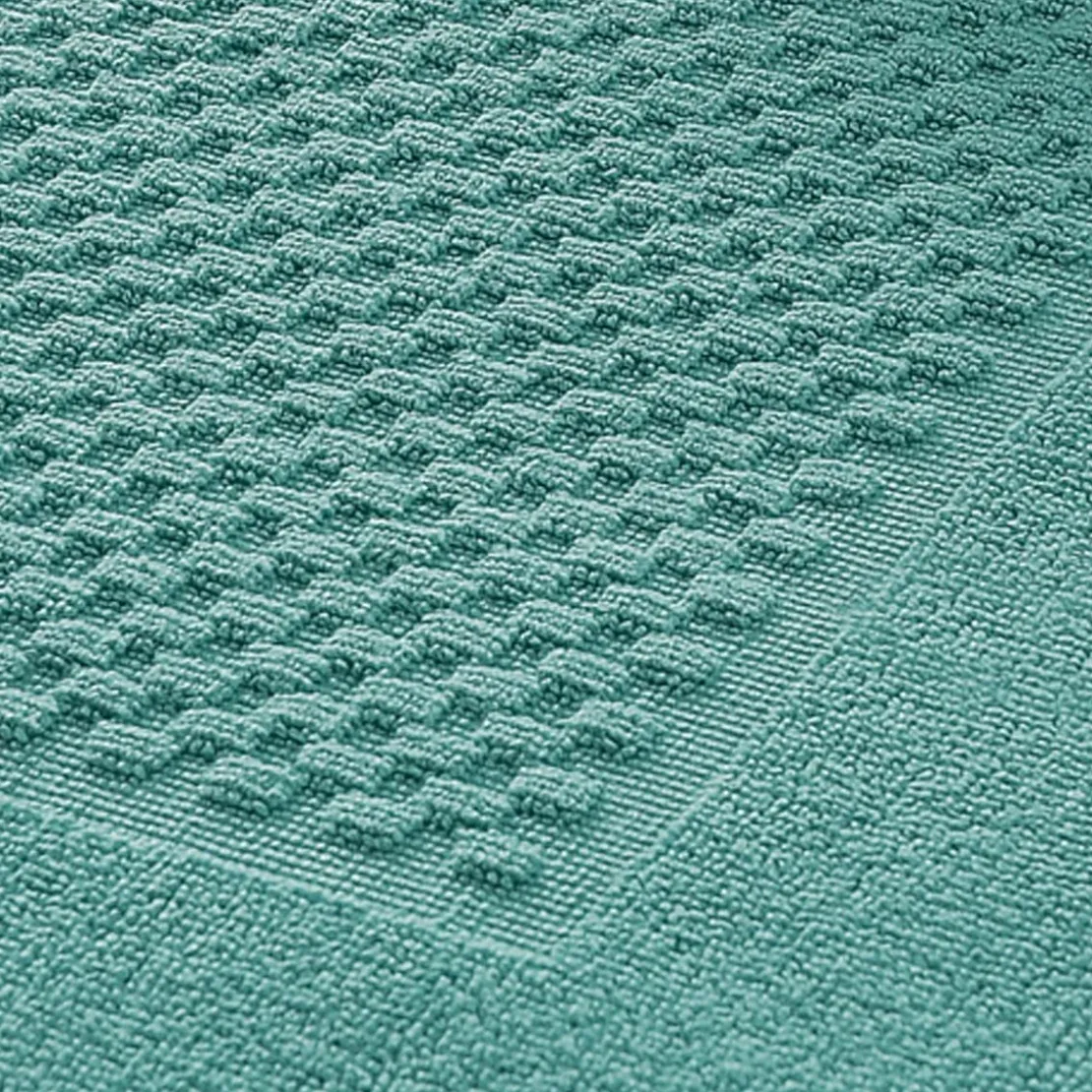 BecquetLot de 2 tapis de bain coton 800 g/m² GALAXI - bleu paon