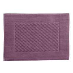 BecquetLot de 2 tapis de bain coton 800 g/m² GALAXI - violet prune