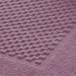 BecquetLot de 2 tapis de bain coton 800 g/m² GALAXI - violet prune