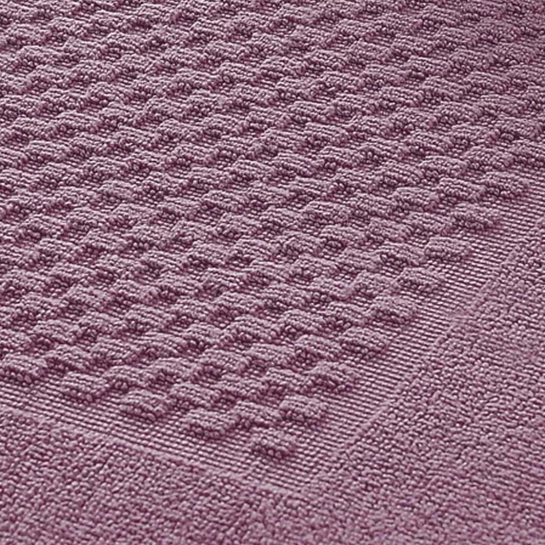 BecquetLot de 2 tapis de bain coton 800 g/m² GALAXI - violet prune