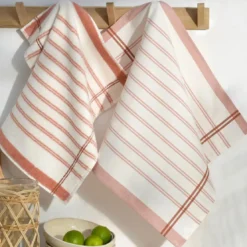 BecquetLot de 2: torchon + essuie-mains BLIS - rose terracotta