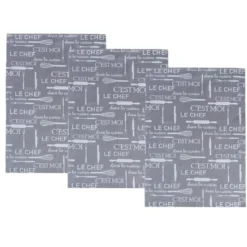 BecquetLot de 3 torchons en coton gris clair - KITCHENCHEF