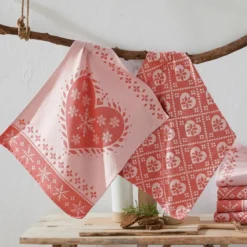 BecquetLot de 2 torchons Esprit chalet en Coton tissé jacquard CHALTO Multicolore
