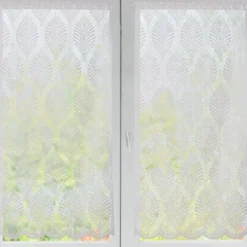 BecquetLot de 2 Voilages droits motif feuilles -PALMYRE