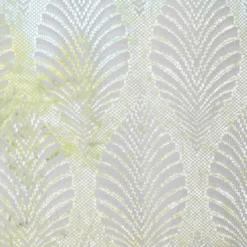 BecquetLot de 2 Voilages droits motif feuilles -PALMYRE