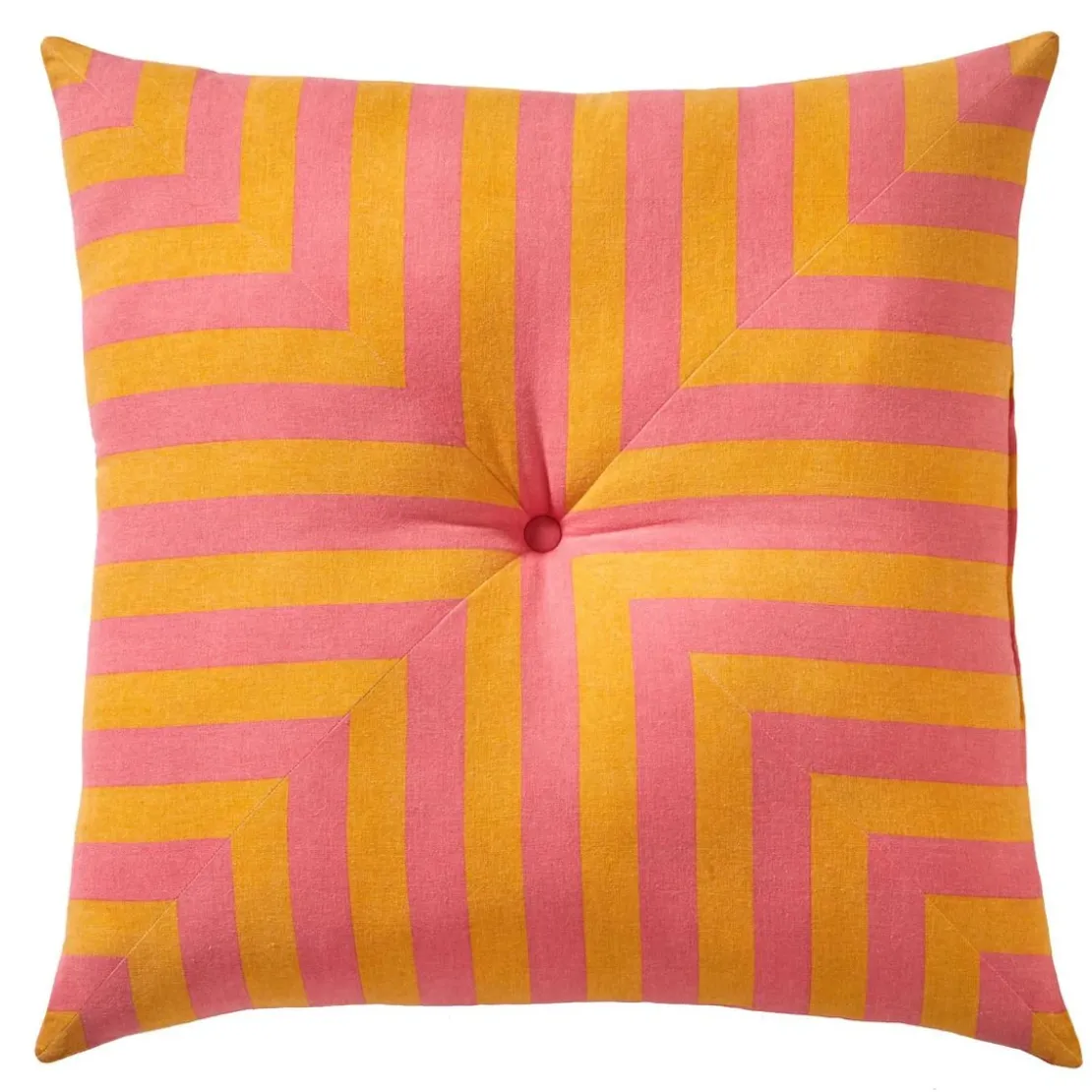 BecquetMaxi coussin de sol rayé MARTINE - rose bonbon