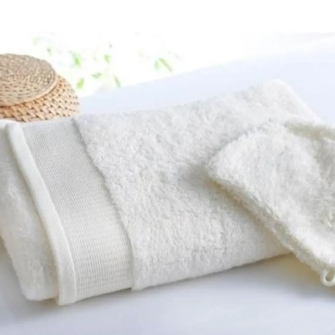 BecquetMaxi Drap de bain uni en coton - 450 g/m² blanc